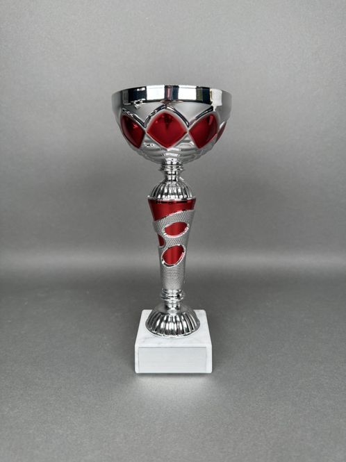 Huvudbild Pokal Ebba, Silver-Röd, 245mm, Diameter 100mm